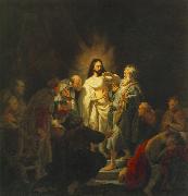 REMBRANDT Harmenszoon van Rijn The Incredulity of St Thomas sg oil on canvas